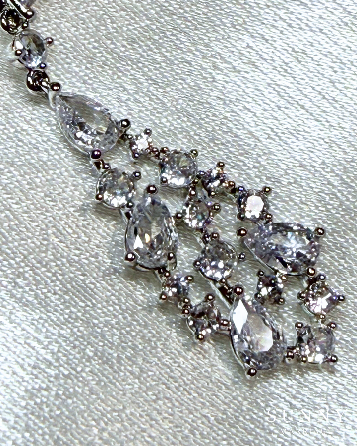 《Ranking No. 7》SMP-01 【即納・オリジナル】ブライダルリュクス・ティアドロップピアス