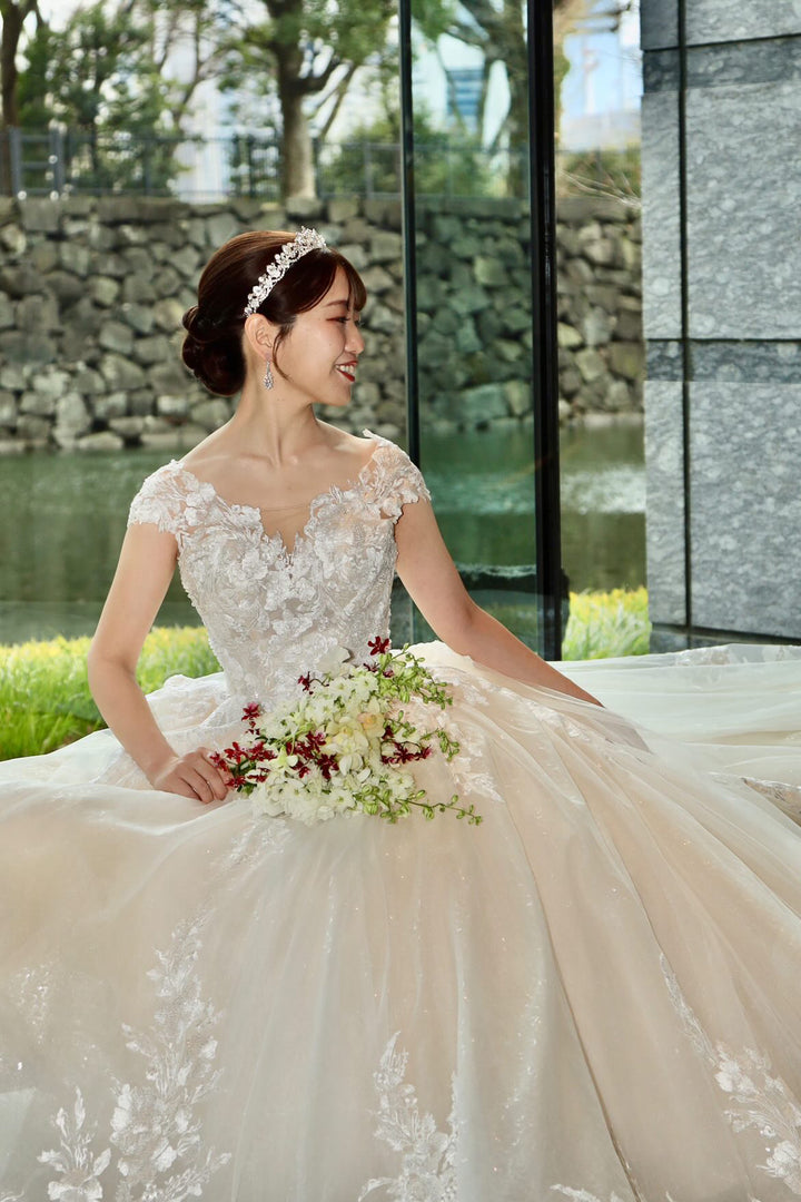 《Ranking No. 7》SMP-01 【即納・オリジナル】ブライダルリュクス・ティアドロップピアス