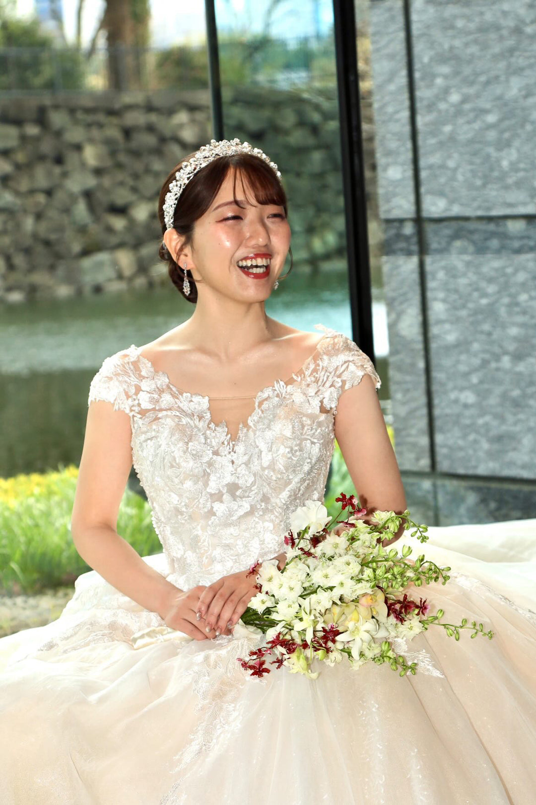 《Ranking No. 7》SMP-01 【即納・オリジナル】ブライダルリュクス・ティアドロップピアス