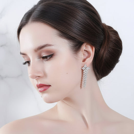 SM-2017 リーフグレイス・ロングイヤリング