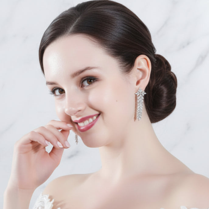 SM-2017 リーフグレイス・ロングイヤリング